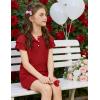 Arshiner Girls Summer Outfits 2 Piece Sets Ruffle Short Sleeve Button Down Shirts and Shorts Set Kids Clothes with Pockets(Red)