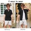 Arshiner Boys Button Down Shirt Short Sleeve Knit Fashion Casual Beach Shirts for Kids Size 4-11 Years(Black)