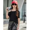 Arshiner Girls T Shirts Trendy Street Style One Shoulder Sleeve Casual Kids Blouse Soft Summer Tees Tops(Black)