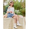 Arshiner Girls T Shirts Trendy Street Style One Shoulder Sleeve Casual Kids Blouse Soft Summer Tees Tops(White)