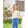 Arshiner 2 Packs Ribbed Knit Long Sleeve Shirts for Girls Soft Slim Fit Crewneck Casual Base Layer Tops Tees(Beige/Brown)