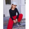 Arshiner 2 Packs Ribbed Knit Long Sleeve Shirts for Girls Soft Slim Fit Crewneck Casual Base Layer Tops Tees(Black 2pcs)