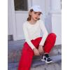 Arshiner 2 Packs Ribbed Knit Long Sleeve Shirts for Girls Soft Slim Fit Crewneck Casual Base Layer Tops Tees(White/Pink)
