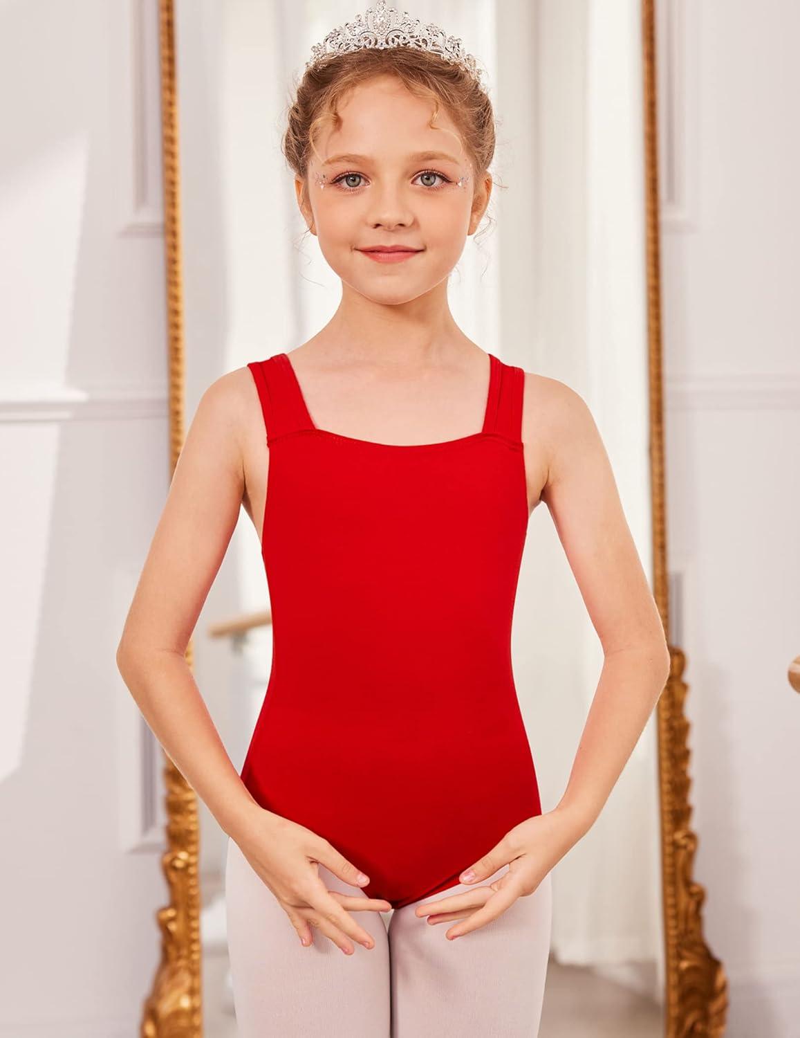 image:imageArshiner Girls Ballet Dance Leotards Straps Back Camisole Tank Leotard Gymnastics Dancewear for Kids