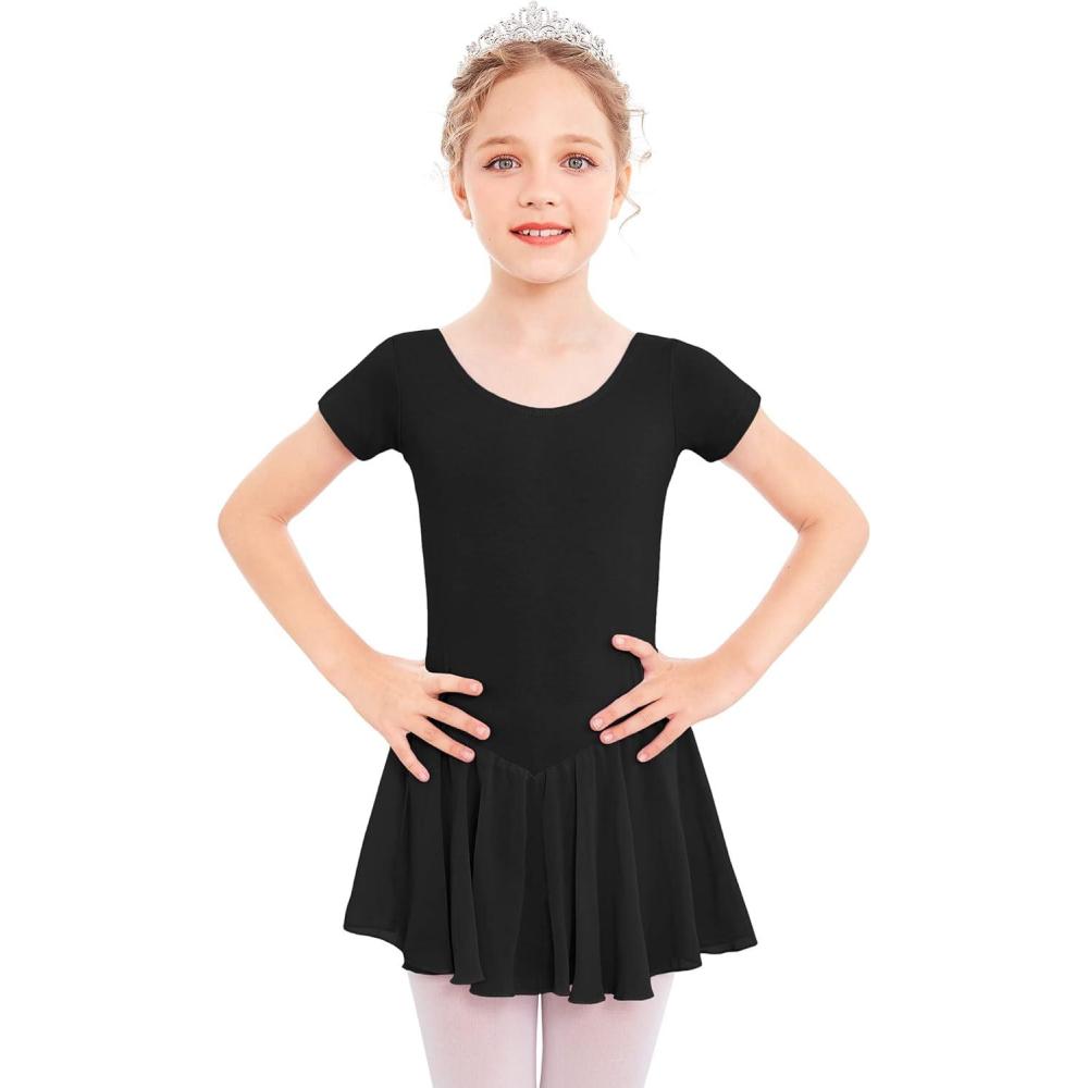 image:imageArshiner Girls Dance Leotard Ruffle Sleeve 130Age for 56Y BlackFBA Blackfba 13Age for 56Y
