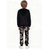 Arshiner Boys’ 2 Piece Athletic Tracksuit Jogging Outfit Sweatsuit Zip Up Hoodie and Active Pants Sets for Kids 5-14 Years(Black /Camo)
