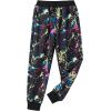 Arshiner Boys’ 2 Piece Athletic Tracksuit Jogging Outfit Sweatsuit Zip Up Hoodie and Active Pants Sets for Kids 5-14 Years(Black Print)