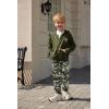 Arshiner Boys’ 2 Piece Athletic Tracksuit Jogging Outfit Sweatsuit Zip Up Hoodie and Active Pants Sets for Kids 5-14 Years(Green / Camo)