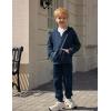 Arshiner Boys’ 2 Piece Athletic Tracksuit Jogging Outfit Sweatsuit Zip Up Hoodie and Active Pants Sets for Kids 5-14 Years(Navy Blue)