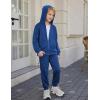 Arshiner Boys’ 2 Piece Athletic Tracksuit Jogging Outfit Sweatsuit Zip Up Hoodie and Active Pants Sets for Kids 5-14 Years(Royal Blue)