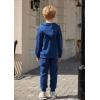 Arshiner Boys’ 2 Piece Athletic Tracksuit Jogging Outfit Sweatsuit Zip Up Hoodie and Active Pants Sets for Kids 5-14 Years(Royal Blue)