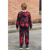 Arshiner Boys’ 2 Piece Athletic Tracksuit Jogging Outfit Sweatsuit Zip Up Hoodie and Active Pants Sets for Kids 5-14 Years(Tie Dye-red/Black)