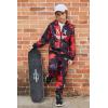 Arshiner Boys’ 2 Piece Athletic Tracksuit Jogging Outfit Sweatsuit Zip Up Hoodie and Active Pants Sets for Kids 5-14 Years(Tie Dye-red/Black)