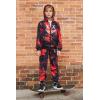Arshiner Boys’ 2 Piece Athletic Tracksuit Jogging Outfit Sweatsuit Zip Up Hoodie and Active Pants Sets for Kids 5-14 Years(Tie Dye-red/Black)