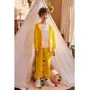 Arshiner Boys’ 2 Piece Athletic Tracksuit Jogging Outfit Sweatsuit Zip Up Hoodie and Active Pants Sets for Kids 5-14 Years(Yellow)