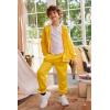 Arshiner Boys’ 2 Piece Athletic Tracksuit Jogging Outfit Sweatsuit Zip Up Hoodie and Active Pants Sets for Kids 5-14 Years(Yellow)