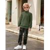 Arshiner Boys Clothes Half Zip Sweatshirt and Pants Outfit 2Pcs Fall Winter Sweatsuit Set for Kids 2-10 Years(Army Green & Camo)