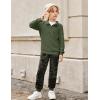 Arshiner Boys Clothes Half Zip Sweatshirt and Pants Outfit 2Pcs Fall Winter Sweatsuit Set for Kids 2-10 Years(Army Green & Camo)