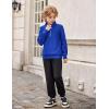 Arshiner Boys Clothes Half Zip Sweatshirt and Pants Outfit 2Pcs Fall Winter Sweatsuit Set for Kids 2-10 Years(Blue & Black)