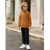 Arshiner Boys Clothes Half Zip Sweatshirt and Pants Outfit 2Pcs Fall Winter Sweatsuit Set for Kids 2-10 Years(Brown & Black)