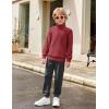 Arshiner Boys Clothes Half Zip Sweatshirt and Pants Outfit 2Pcs Fall Winter Sweatsuit Set for Kids 2-10 Years(Burgundy & Dark Grey)