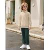 Arshiner Boys Clothes Half Zip Sweatshirt and Pants Outfit 2Pcs Fall Winter Sweatsuit Set for Kids 2-10 Years(Light Khaki & Green)