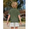 Arshiner Boys Knit Shirts Short Sleeve Button Down Shirt Vintage Fashion Casual Summer Beach Shirts for Kids 4-13 Years(Army Green)