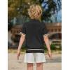 Arshiner Boys Knit Shirts Short Sleeve Button Down Shirt Vintage Fashion Casual Summer Beach Shirts for Kids 4-13 Years(Black)