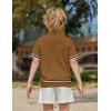 Arshiner Boys Knit Shirts Short Sleeve Button Down Shirt Vintage Fashion Casual Summer Beach Shirts for Kids 4-13 Years(Brown)