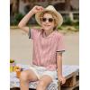 Arshiner Boys Knit Shirts Short Sleeve Button Down Shirt Vintage Fashion Casual Summer Beach Shirts for Kids 4-13 Years(Light Pink)