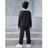 Arshiner Boys Long Sleeve Fleece Sweatshirt and Pants Set 2 Piece Fall Winter Clothes Toddler to Little Kid 2-8 Years(Black)