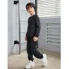 Arshiner Boys Long Sleeve Fleece Sweatshirt and Pants Set 2 Piece Fall Winter Clothes Toddler to Little Kid 2-8 Years(Black)