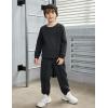 Arshiner Boys Long Sleeve Fleece Sweatshirt and Pants Set 2 Piece Fall Winter Clothes Toddler to Little Kid 2-8 Years(Black)