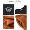 Arshiner Boys Long Sleeve Fleece Sweatshirt and Pants Set 2 Piece Fall Winter Clothes Toddler to Little Kid 2-8 Years(Black&brown)