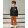 Arshiner Boys Long Sleeve Fleece Sweatshirt and Pants Set 2 Piece Fall Winter Clothes Toddler to Little Kid 2-8 Years(Black&brown)
