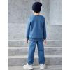 Arshiner Boys Long Sleeve Fleece Sweatshirt and Pants Set 2 Piece Fall Winter Clothes Toddler to Little Kid 2-8 Years(Blue)