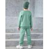 Arshiner Boys Long Sleeve Fleece Sweatshirt and Pants Set 2 Piece Fall Winter Clothes Toddler to Little Kid 2-8 Years(Green)