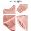 Arshiner Boys Long Sleeve Fleece Sweatshirt and Pants Set 2 Piece Fall Winter Clothes Toddler to Little Kid 2-8 Years(Pink)