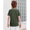Arshiner Boys Polo Shirts Short Sleeve Vintage Knit Golf Shirts School Uniform Shirt Kids Casual Tee Tops for 4-14 Years(Army Green)
