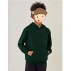 Arshiner Boys Soft Hooded Sweatshirts Deep Green Pullover Casual Hoodies with Kangaroo Pocket for Kids Size 7 8