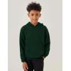 Arshiner Boys Soft Hooded Sweatshirts Deep Green Pullover Casual Hoodies with Kangaroo Pocket for Kids Size 7 8