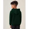 Arshiner Boys Soft Hooded Sweatshirts Deep Green Pullover Casual Hoodies with Kangaroo Pocket for Kids Size 7 8