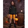 Arshiner Girls Fleece Pullover Hooded Sweatshirt Colorblock Sherpa Hoodie for Teen Girl Winter Button Jacket Coat with Pocket(Black)