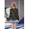 Arshiner Girls Puff Long Sleeve Shirts Crew Neck Lantern Sleeve Tunic Tops Casual Shirts for Gilrs Soft Comfy Blouses(Army Green)
