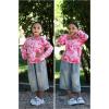 Arshiner Girls Puff Long Sleeve Shirts Crew Neck Lantern Sleeve Tunic Tops Casual Shirts for Gilrs Soft Comfy Blouses(Tie Dye Rose Pink)