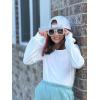 Arshiner Girls Puff Long Sleeve Shirts Crew Neck Lantern Sleeve Tunic Tops Casual Shirts for Gilrs Soft Comfy Blouses(White)