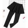 Arshiner Girls Sports Skirted Leggings Casual Ruffle Skater Skirt with Athletic Pants Pantskirts(Black)