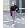 Arshiner Girls Sports Skirted Leggings Casual Ruffle Skater Skirt with Athletic Pants Pantskirts(Purple)