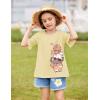 Arshiner Girls T-Shirt Kids Casual Tunic Tops Lace Short Sleeve Loose Soft Blouse(Cat Print)