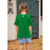 Arshiner Girls T-Shirt Kids Casual Tunic Tops Lace Short Sleeve Loose Soft Blouse(Green)